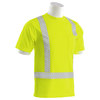 Erb Safety T-Shirt, Birdseye Mesh, Short Slv, Class 2, 9006SEG, Hi-Viz Lime, 4XL 62216